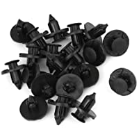 sourcing map 20 Remaches de Empuje Piezas de Plstico Recorte Parachoques de Retencin Clip Negro
